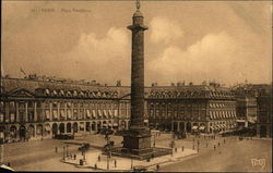 Plaze Vendome Paris, France Postcard Postcard