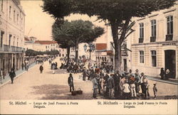 St. Michel - Largo de Joao Franco a Ponta Delgada Ponto Delgada, Portugal Postcard Postcard Postcard