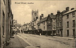 Broad Street Ludlow, England Postcard Postcard