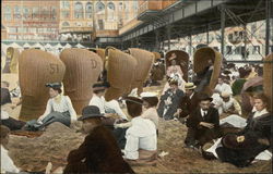 Crowds on the Beach Postcard