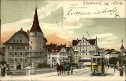 Seebrucke Lucerne, Switzerland Postcard Postcard