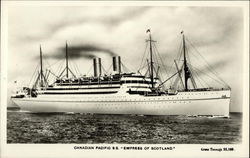 Canadian Pacific SS "Empress of Scotland" Postcard