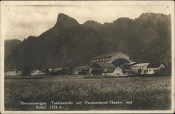 Totalansicht Mit Passionsspiel Theater und Kofel Oberammergau, Germany Postcard Postcard Postcard