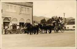 Stage Coach and Automobiles Steamboat Springs, CO Postcard Postcard Postcard