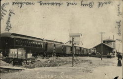 Train at the Depot Postcard