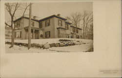 Large Home with a Snowy Yard Wakefield, MA Postcard Postcard Postcard