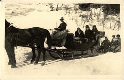 Riding in a Sleigh Postcard