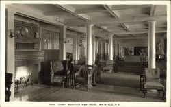 Lobby, Mountain View House Whitefield, NH Postcard Postcard Postcard