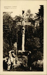 Totem Pole at Braemar Lodge Postcard