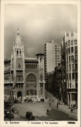 Street View of Barcelona Spain Postcard Postcard Postcard