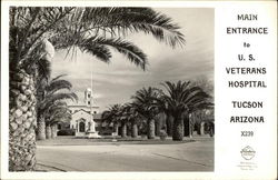 Main Entrance to US Veterans Hospital Postcard