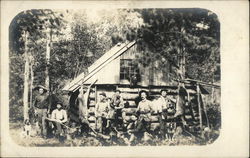 Men With the Deer they Shot Postcard