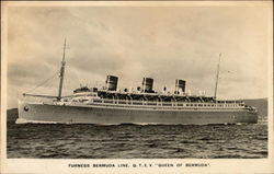 Furness Bermuda Line, QTEV "Queen of Bermuda Steamers Postcard Postcard Postcard