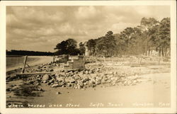 Where Houses once stood on Swifts Beach Wareham, MA Postcard Postcard Postcard