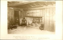 Living Room of Paul Revere House Postcard