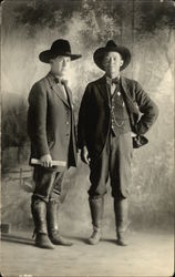 Two Men in Western Attire Postcard