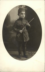 Harmon Wilkinson - Soldier Boy with Toy Gun Holden, MO Postcard Postcard Postcard