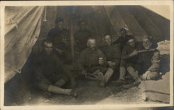 Men in Camp Postcard Postcard Postcard