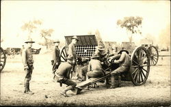 Soldiers Loading Canon Postcard