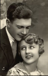 Young couple in Formal Attire Postcard