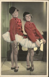 Two Girl Dancers - Shirley Temple? Postcard