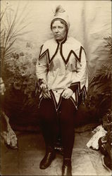 Man in Jester's Costume Postcard