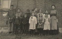 Group of Boys and Girls Standing for a Class Picture Postcard