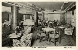 R.M.S. "Mauretania" - Lounge Interiors Postcard Postcard Postcard