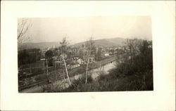 Railway Lines And View Of Binghamton Postcard