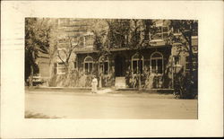 View of Woman in Front of Building Denver, CO Postcard Postcard Postcard