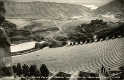 Looking on the Red Rocks Theatre - Park of the Red Rocks Postcard