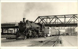 Train Waiting at Station Postcard