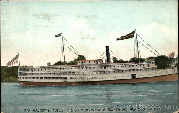 Str. Ransom B. Fuller, LSS Co. Steamers Postcard