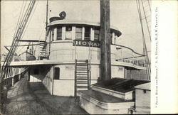 Pilot House and Bridge, SS Howard, MYM Transportation Co. Postcard