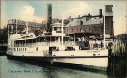 Excursion Boat, City of Newport Postcard