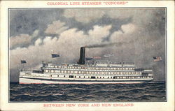 Colonial Line Steamer "Concord" Steamers Postcard Postcard Postcard