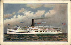 On Board Colonial Line Steamer Lexington Steamers Postcard Postcard Postcard