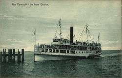 The Plymouth Line from Boston "Betty Alden" Postcard