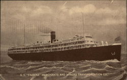 SS "Fairfax" Merchants and Miners Transportation Co. Postcard