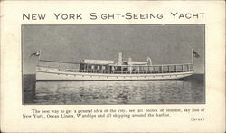 New York Sight-Seeing Yacht, "Halcyon" Boats, Ships Postcard Postcard Postcard