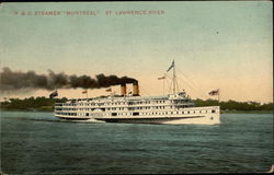 R&O Steamer "Montreal" at St. Lawrence River Postcard