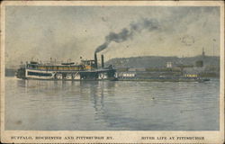 River Life at Pittsburgh Pennsylvania Postcard Postcard Postcard