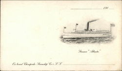 On Board Chesapeake Steamship Co.'s SS Atlanta Postcard