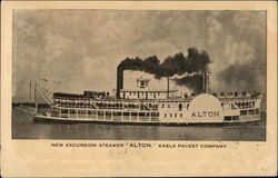 New Excursion Steamer "Alton", Eagle Packet Company Postcard