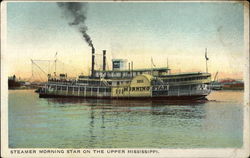 Steamer Morning Star on the Upper Mississippi Steamers Postcard Postcard Postcard