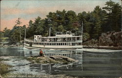 Steamer Island Belle at Hell Gate Postcard