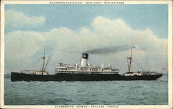 Steamships Momus, Antilles, Creole: Southern Pacific Co. Steamers Postcard Postcard Postcard