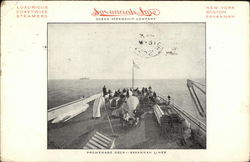 Savannah Line Ocean Steamship Company, Promenade Deck Steamers Postcard Postcard Postcard