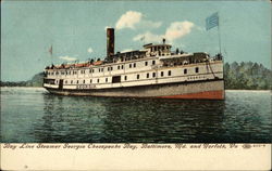 Bay Line Steamer Georgia in Chesapeake Bay Baltimore, MD Postcard Postcard Postcard