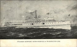 Steamer Newport News, Norfolk & Washington Line Postcard